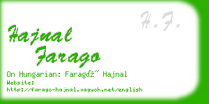 hajnal farago business card